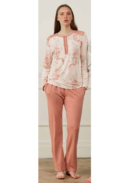 3568 Kadın Uzun Kollu Pijama Takımı
