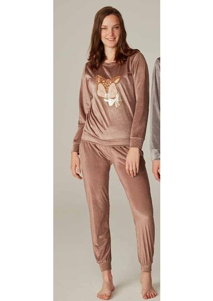3574 Kadın Uzun Kollu Pijama Takımı