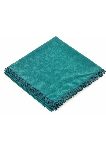 Fistolu Desenli Kare Eşarp Mint