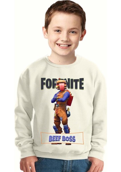 Beef Boss Fortnite Erkek Çocuk Sweatshirt