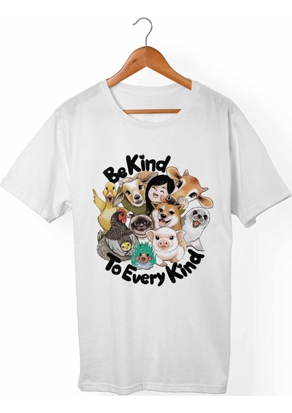 Vegan-To Every Kind Çocuk Beyaz T-Shirt