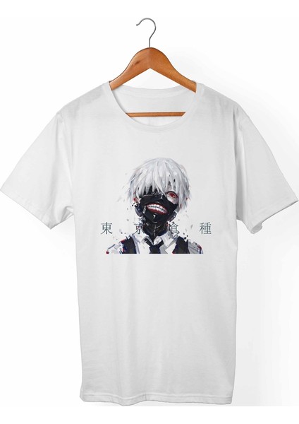 Tokyo Ghoul Kaneki Çocuk Beyaz T-Shirt