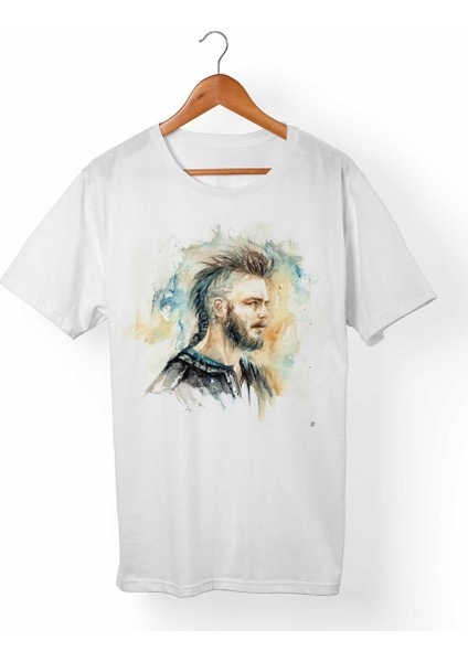 Vikings Ragnar Lothbrok Çocuk Beyaz T-Shirt