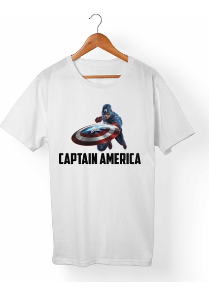 Captain America Çocuk Beyaz T-Shirt