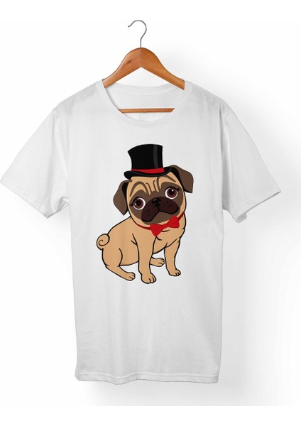 Pug Dog Çocuk Beyaz T-Shirt