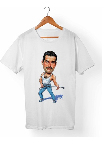 Queen-Freddie Mercury Çocuk Beyaz T-Shirt