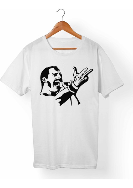 Queen-Freddie Mercury Çocuk Beyaz T-Shirt