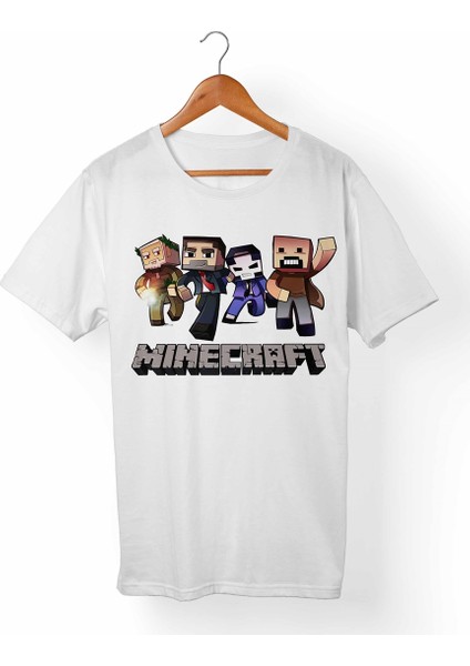Minecraft Çocuk Beyaz T-Shirt