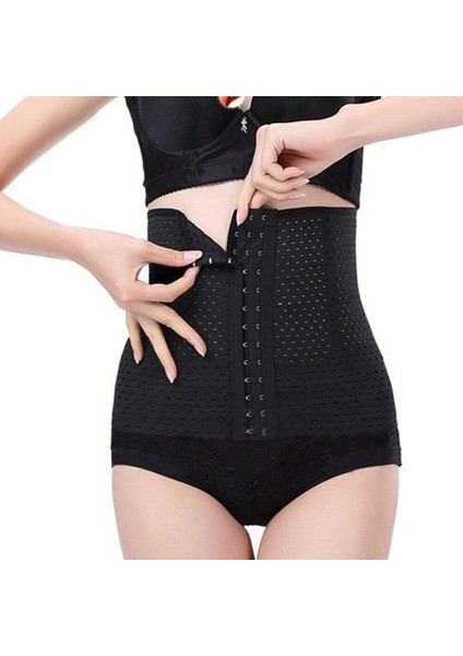 3 Kademe Unisex Bel Korsesi İnceltici Vücut Şekillendirici Doğum Sonrası Toparlayıcı Özellikli Siyah Renk