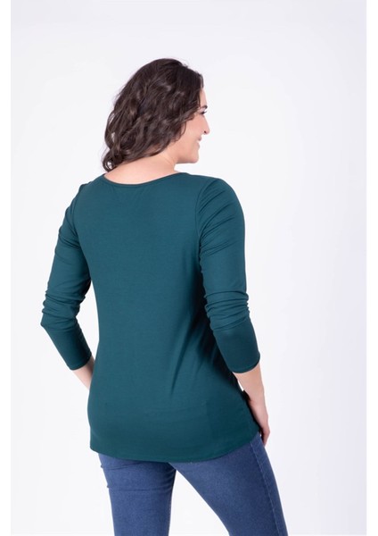 Yakası Biyeli Bluz 34122