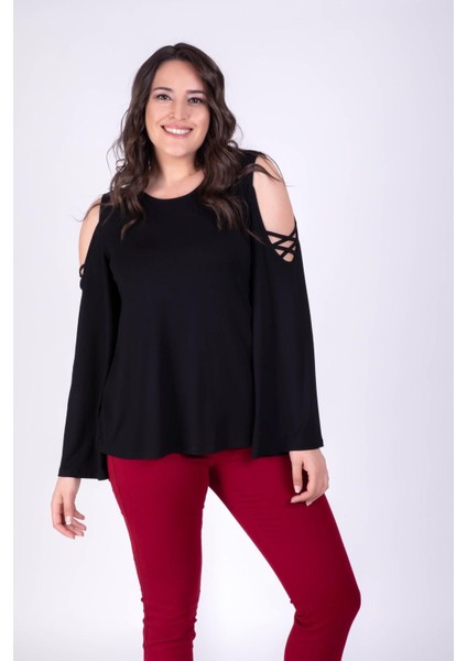 Omuzu Detaylı Bluz 34373