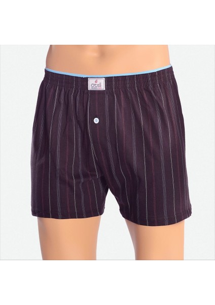 Öts Erkek Süprem Çizgili Boxer Siyah 2652
