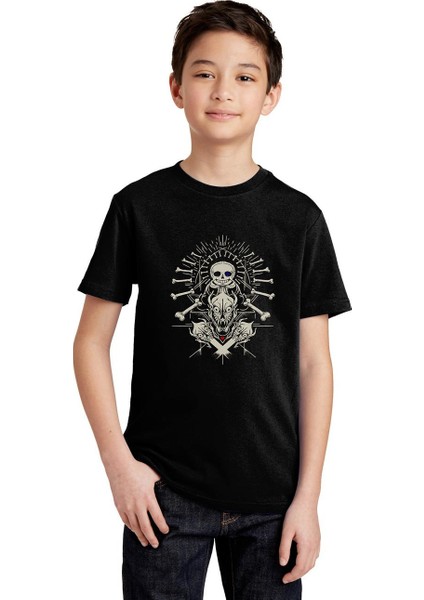 Odin Vikings Skull Erkek Çocuk T-Shirt