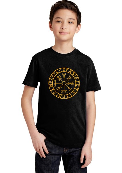 Vikings Logo Duman Erkek Çocuk T-Shirt