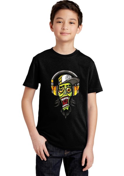 Lucifer Zombie Skull Erkek Çocuk T-Shirt