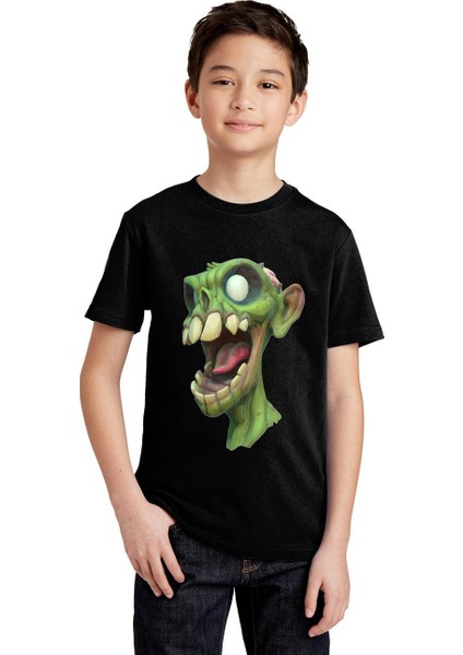 Lucifer Zombie Skull Erkek Çocuk T-Shirt