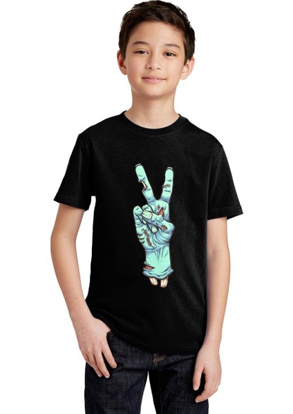 Lucifer Zombie Skull Erkek Çocuk T-Shirt