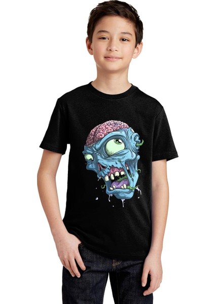 Lucifer Zombie Skull Erkek Çocuk T-Shirt
