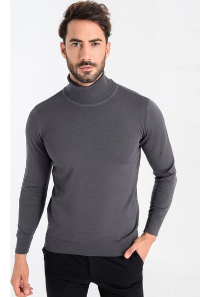 Balıkçı Yaka Erkek Triko Kazak