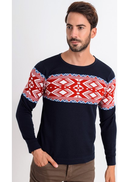 Bisiklet Yaka Erkek Triko Kazak