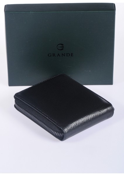 Unisex Deri Cüzdan Grerkcz1579 Siyah