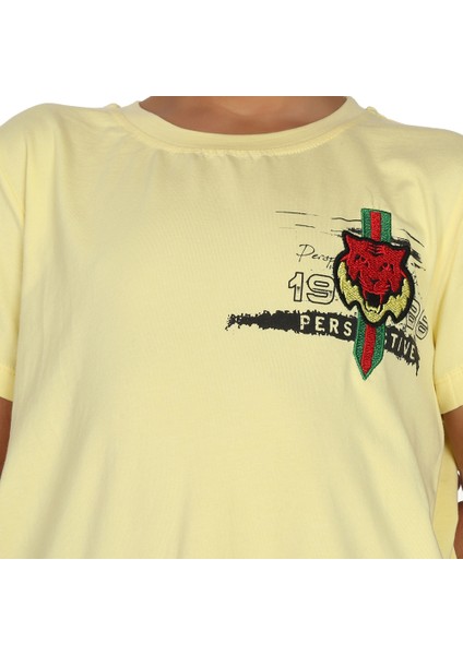 Erkek Çocuk Tiger Nakışlı T-shirt