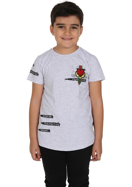 Erkek Çocuk Tiger Nakışlı T-shirt