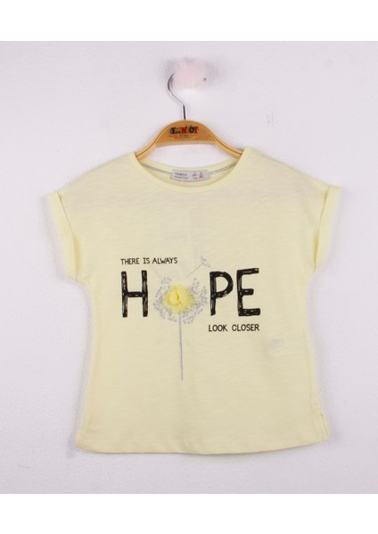 Kız Çocuk Hope Baskılı T-shirt