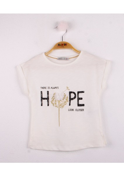 Kız Çocuk Hope Baskılı T-shirt