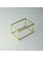 Gold Pirinç Brass Dekoratif Kapaklı Cam Takı Kutusu 15 x 10 x 8 cm 2