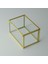 Gold Pirinç Brass Dekoratif Kapaklı Cam Takı Kutusu 15 x 10 x 8 cm 3
