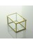 Gold Pirinç Brass Dekoratif Kapaklı Cam Takı Kutusu 15 x 10 x 8 cm 4