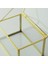 Gold Pirinç Brass Dekoratif Kapaklı Cam Takı Kutusu 15 x 10 x 8 cm 5