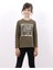 Kız Çocuk Jadore Varak Baskılı Sweatshirt Haki 8 Yaş K-330 1