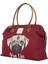 Bordo Pug Baskılı Omuz Askılı Çanta 2