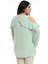 Kadın Omuz Detaylı Fırfılı Krep Bluz P422 4