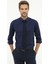 Erkek Lacivert Slim Fit Uzun Kollu Klasik Gömlek 50207628-VR033 1