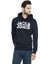 Hood Corp Logo Erkek Lacivert Kapüşonlu Sweatshirt 1