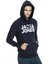 Hood Corp Logo Erkek Lacivert Kapüşonlu Sweatshirt 4