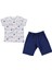 Balon Metraj Baskılı Kısa Kol Bebek Pijama Takımı 1