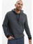 Erkek Slim Fit Kapüşonlu Sweatshirt 1