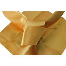 Varetta Dar Kesim Saten Düz Safran Rengi  Kravat