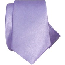 Varetta Dar Kesim Saten Düz Ametist Rengi Kravat