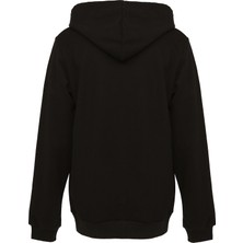 Bonalodi Siyah Queen Kapüşonlu Kadın  Sweatshirt