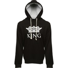 Bonalodi Siyah King Kapüşonlu Erkek Sweatshirt