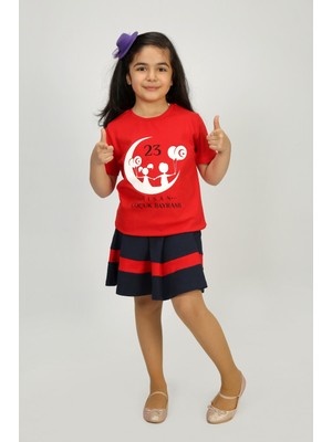 Toontoy Unisex Çocuk 23 Nisan Baskılı T-Shrit