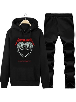 Art T-Shirt Metallica Skull Love Erkek Eşofman Takımı