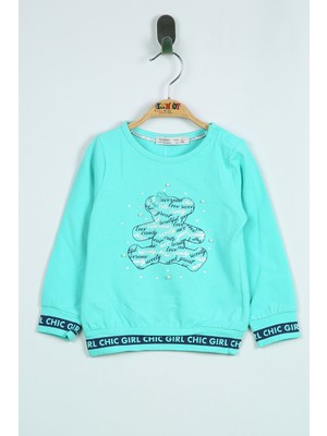 Toontoy Kız Bebek Ayıcık Baskılı Sweatshirt