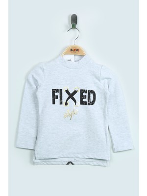 Toontoy Kız Çocuk Sweatshirt Fixed Varak Baskılı