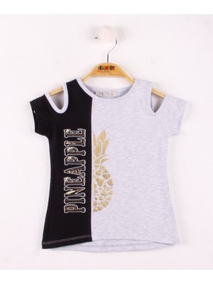 Toontoy Kız Çocuk Pineapple Nakış T-Shirt